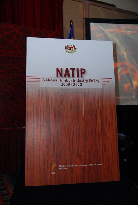A display panel housing the mock NATIP document for the launching is modelled from the actual cover of the document